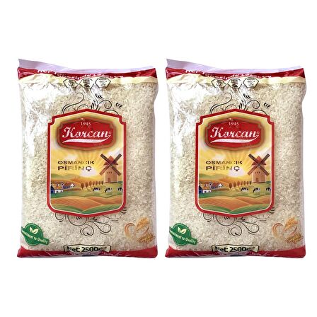 Korcan Osmancık Pirinç 2500 gr 2 li