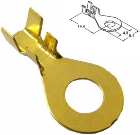 SKN2.5 Yuvarlak Tip Mini İzolesiz Kablo Ucu Soketi (50)