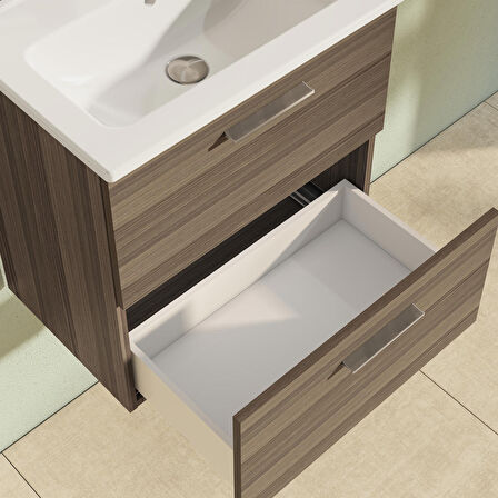 VitrA Mia 75103 Banyo Dolabı Seti, Çekmeceli, 60 cm, Cordoba