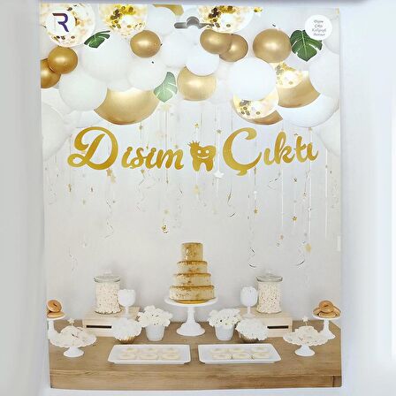 Dişim Çıktı Kaligrafi Banner - Gold