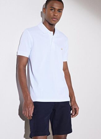 Brooks Brothers Beyaz Erkek Polo T-Shirt BBSP23MTS040