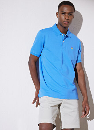Brooks Brothers Klasik Yaka Mavi Erkek T-Shirt BBSP23MTS028