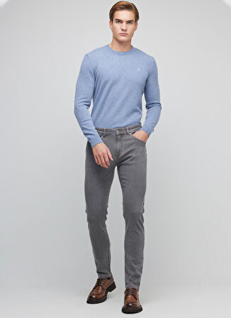 Normal Bel Normal Paça Slim Fit Gri Erkek Pantolon BBFW23MPT003