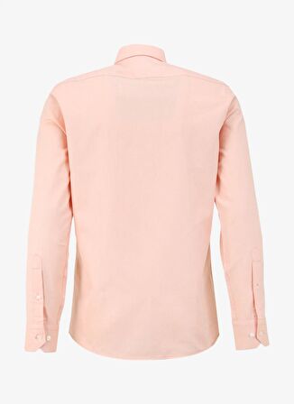 Brooks Brothers Slim Fit Düğmeli Yaka Turuncu Erkek Gömlek BBSS24MSH006