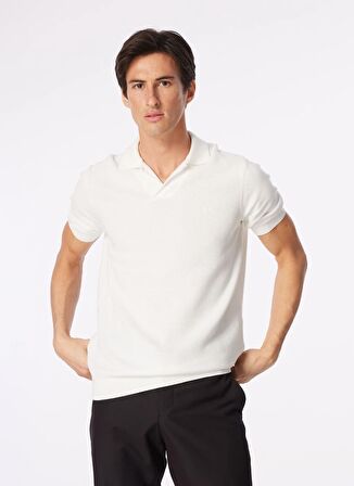 Brooks Brothers Polo Yaka Standart Ekru Erkek Kazak BBSS24MKL012
