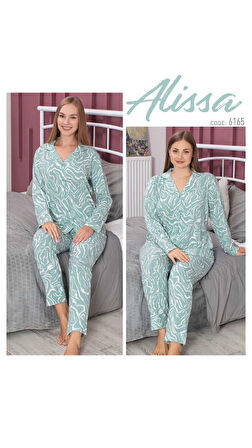 Alissa 6165 Kadın Uzun Kollu Pijama Takım