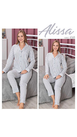 Alissa 6160 Kadın Uzun Kollu Pijama Takım