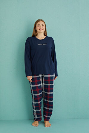 Arcan 50802-12 Mihra Milan Bayan Uzun Kol Battal Pijama Takımı 