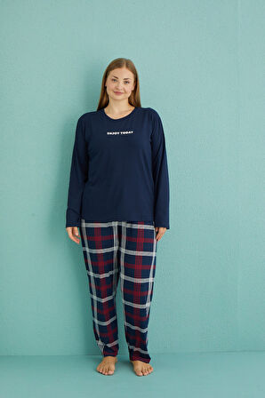 Arcan 50802-12 Mihra Milan Bayan Uzun Kol Battal Pijama Takımı 