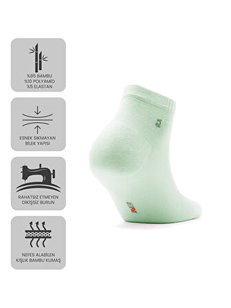 Just Inner Kadın Çorap 6'lı Patik (Bambu)