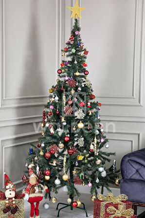 Waldern Luxury Series 210 cm Yılbaşı Çam Ağacı Demir Ayaklı