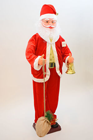 Waldern Yılbaşı 160 cm Hareketli Noel Baba Şarkı Söyler