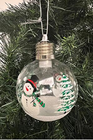 Waldern Yılbaşı Ağaç Noel Desenliı Işıklı Ampul Süs