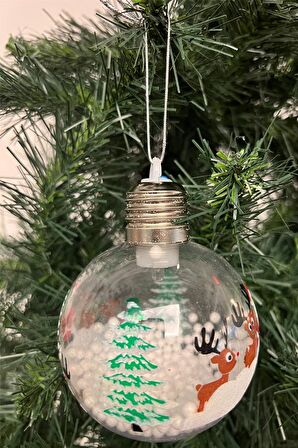 Waldern Yılbaşı Ağaç Noel Desenliı Işıklı Ampul Süs