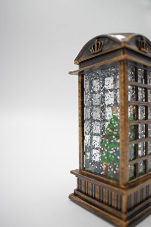 Waldern Yılbaşı Temalı Işıklı Geyik Figürlü Dekoratif Fener