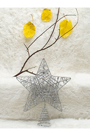 Waldern Yılbaşı Çam Ağacı Yıldız Tepeliği Gümüş