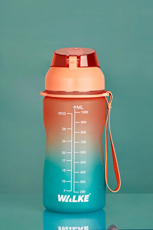 Walke 1.000 ml Motivasyonel Su Matarası Su Turuncu