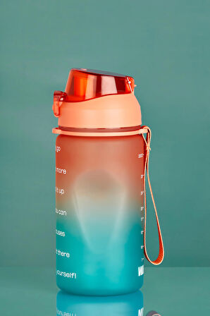 Walke 1.000 ml Motivasyonel Su Matarası Su Turuncu