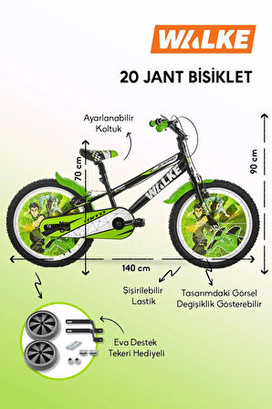 Mito 20 Jant Çocuk Bisikleti Pembe Eva Destek Tekeri Hediyeli 7-10 Yaş