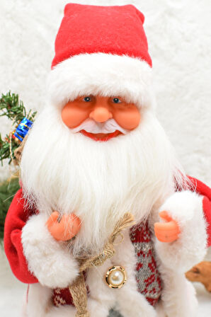 Lüx 60 CM Noel Baba Santa Claus Yılbaşı Süsü