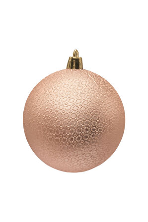 Waldern Yılbaşı Çam Ağacı Süsü Mat Şampanya 8 Cm Figürlü Mat 6lı Cici Top