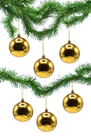 Waldern Cici Top Yılbaşı Çam Ağacı Süsü 8 Cm 6'Lı