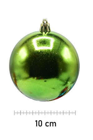 Waldern 6 Lı 10 Cm Parlak Yılbaşı Ağacı Süsü Cici Top Yeşil