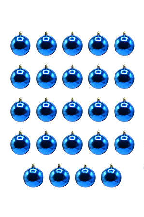 Waldern 6 Lı 10 Cm Parlak Yılbaşı Ağacı Süsü Cici Top Mavi