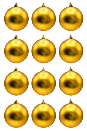 Waldern Yılbaşı Çam Ağacı Süsü Gold Mat 4 Cm Cici Top