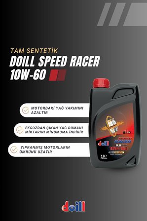 SPEED RACER 10W-60 API SN/CF ACEA A3/B4 1 Litre Tam Sentetik Motor Yağı (Üretim Yılı: 2026)