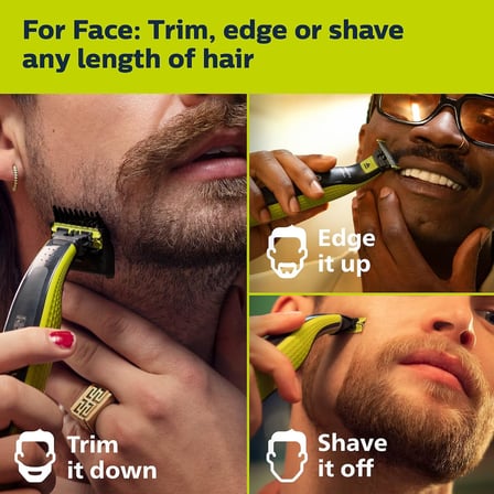 Philips Norelco OneBlade 360 Bıçaklar, OneBlade Elektrikli Tıraş Makinesi ve Düzeltici için Orijinal Yedek Bıçaklar, Dayanıklı Paslanmaz Çelik, Döşeme, Kenar ve Tıraş, 3'lü Paket, Model QP430/80