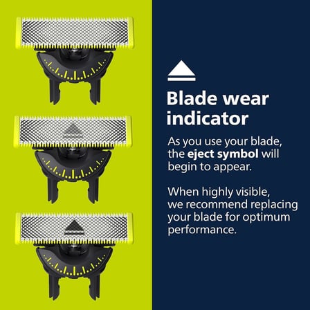 Philips Norelco OneBlade 360 Bıçaklar, OneBlade Elektrikli Tıraş Makinesi ve Düzeltici için Orijinal Yedek Bıçaklar, Dayanıklı Paslanmaz Çelik, Döşeme, Kenar ve Tıraş, 3'lü Paket, Model QP430/80