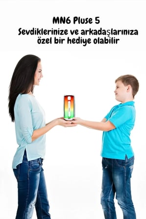 MN6 Pluse 5 Mikrofonlu Ses Bombası/360°ledli Hoparlör/led Işıklı Gece Lambası/Taşınabilir mikrofonlu Hoparlör