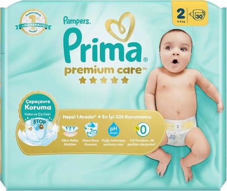 Prima Bebek Bezi Premium Care 2 Numara 30 Adet