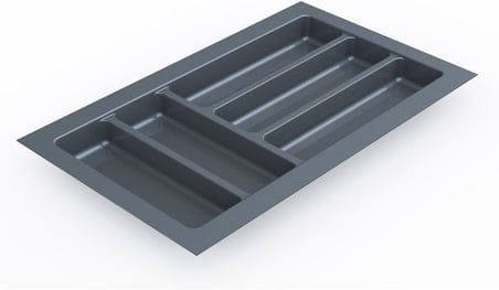 Mutfak Çekmece Içi Düzenleyici, Kaşıklık 44Cm X 48Cm Yanlar Ve Boydan 4Cm Kesilebilir, Antrasit