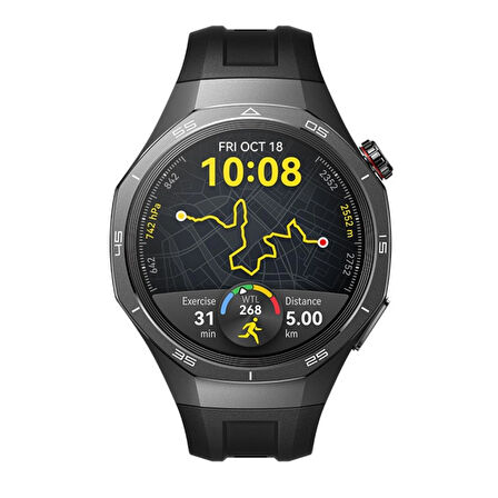 HUAWEI WATCH  Pro 46 mm Akıllı Saat, Pro seviyesinde Spor Saati, Keskin Hatlı Tasarım, 14 Güne Kadar Pil Ömrü, Sağlık Takibi, iOS ve Android ile Uyumlu, Siyah