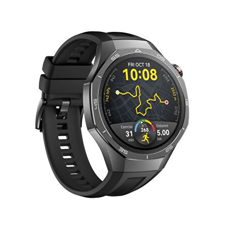 HUAWEI WATCH  Pro 46 mm Akıllı Saat, Pro seviyesinde Spor Saati, Keskin Hatlı Tasarım, 14 Güne Kadar Pil Ömrü, Sağlık Takibi, iOS ve Android ile Uyumlu, Siyah