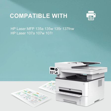 HP 106A W1106A Toner Kartuşları için Değiştirmeleri HP Lazer MFP 135A 135W 135R 137FNW HP Lazer 107A 107W 107R Lazer Stampanti, 1 Packung Drucke 1000 Sayfa, Siyah