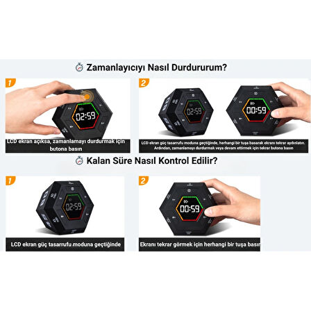 Akıllı Dijital Geri Sayım Zamanlayıcı Sessiz Mıknatıslı LED Ekran Mutfak & Ders İdeal