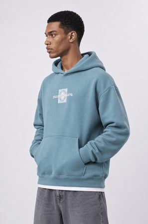 Erkek Sky Patch Detaylı Oversize Hoodie Prada