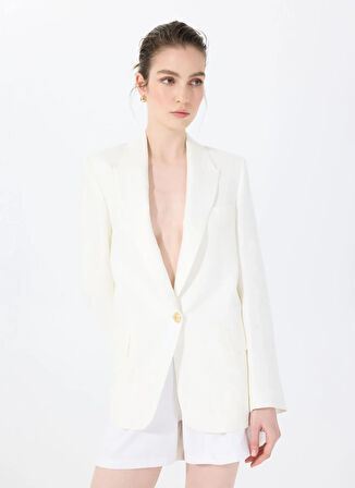 Sorbe Normal Ekru Kadın Ceket DAILY JACKET BLAZER 1023