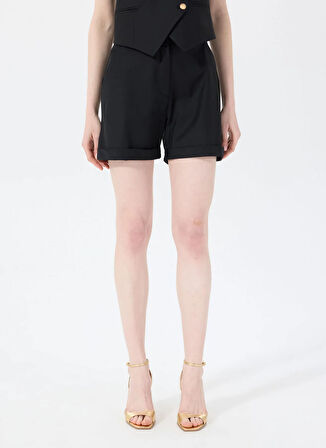 Sorbe Normal Bel Normal Siyah Kadın Şort ŞORT 3001