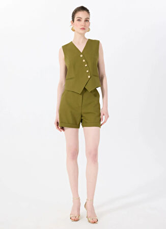 Sorbe Haki Kadın Yelek DAILY CROSS VEST 5020
