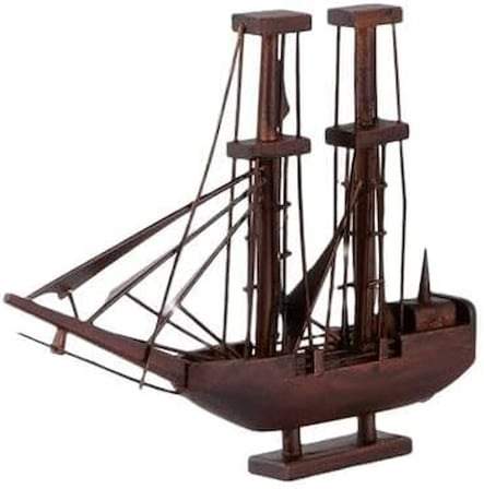 Dekoratif Ahşap Yelkenli Gemi 24 cm Biblo