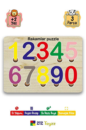 212toyzz Ahşap Puzzle Alfabe Set 3'ü 1 Arada Alfabe-geometri-sayılar Sök-tak