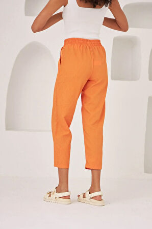 GEOMETRİK DESENLİ RAHAT KALIP KUMAŞ PANTOLON