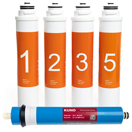 Waterlife Filtre 5 'li Lg Mebran Set Waterlife Su Arıtma Filtre *