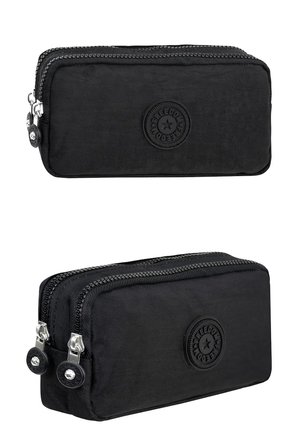 Kalem Kutusu Krinkil Kumas Cift Bolmeli Gozlu Kalemlik Siyah GALB Leather