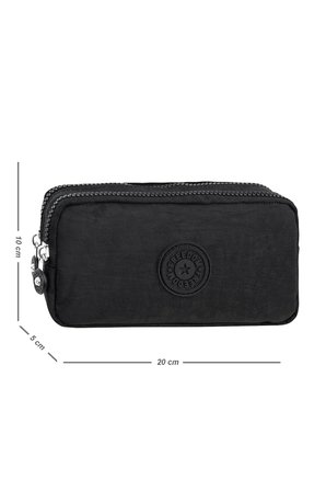 Kalem Kutusu Krinkil Kumas Cift Bolmeli Gozlu Kalemlik Siyah GALB Leather