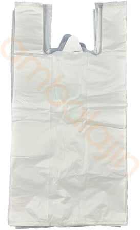 Kalın Beyaz Poşet Büyük Boy Hışır Atlet Poşet Market Manav Poşeti Çöp Poşeti 1 KG